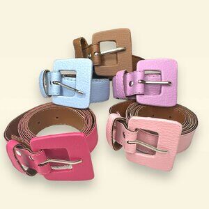 NEW Vegan Leather Belt Set (5 colors)